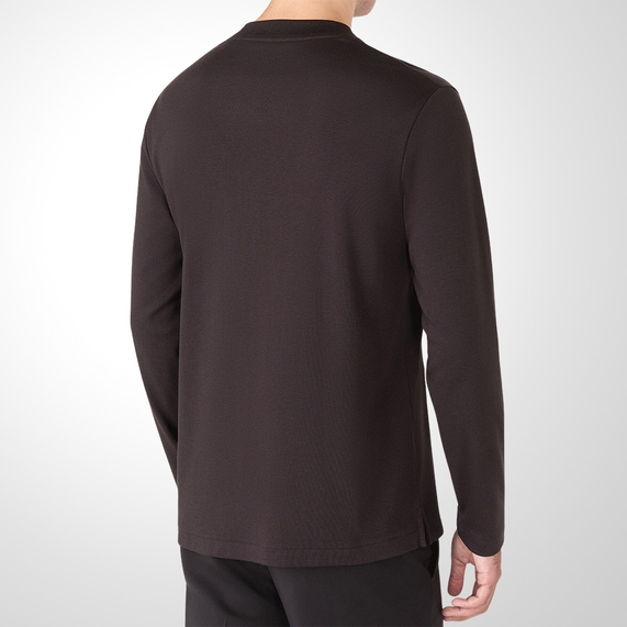 CAMISETA MASCULINA INTERLOQUE GOLA MÉDIA PRETA RICARDO ALMEIDA
