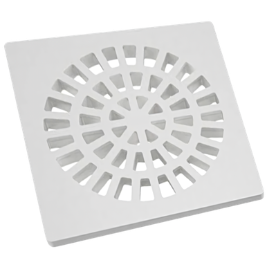 GRELHA PVC QUADRADA BRANCO AMANCO 150 MM