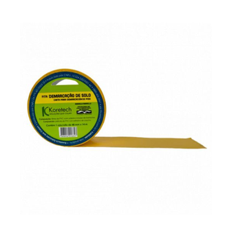 FITA DEMARCACAO DE SOLO 48X14  - AMARELO - UN - KORETECH