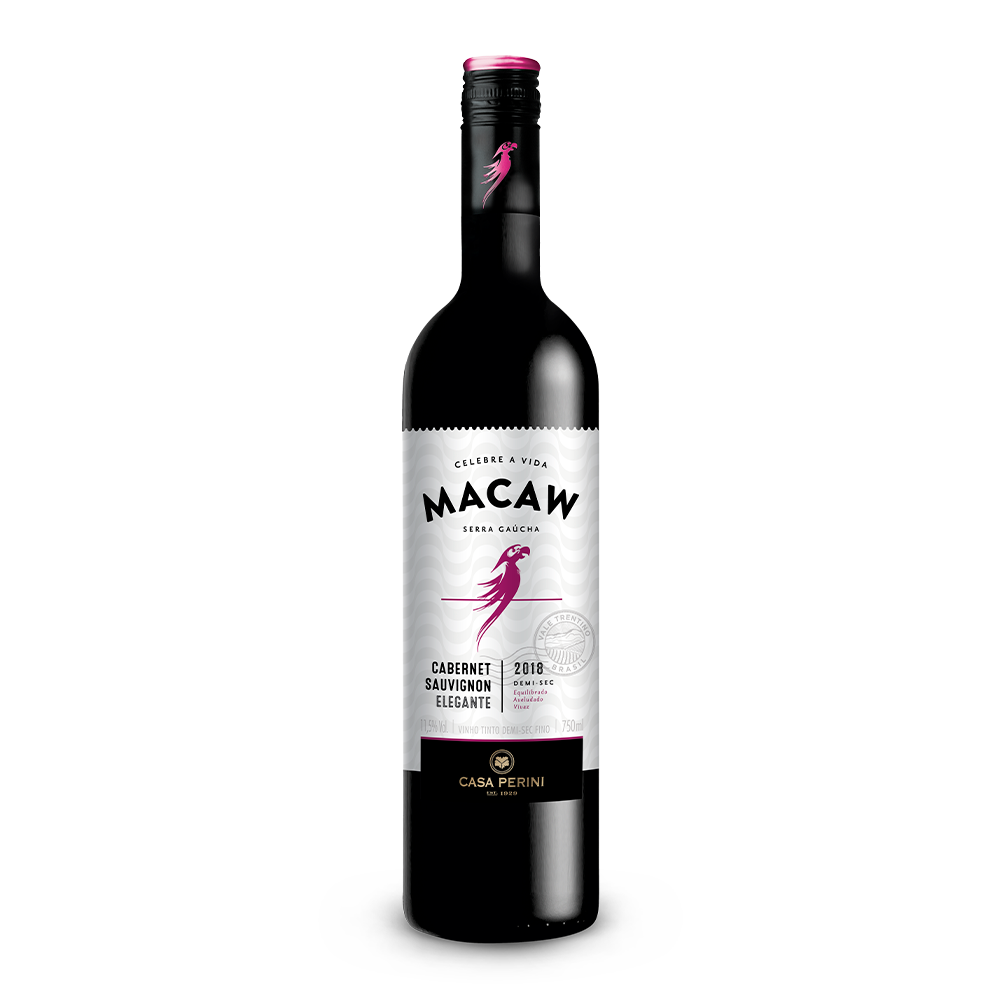 VINHO TINTO DEMI-SEC CABERNET SAUVIGNON (750ML)-MACAW
