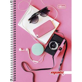 CADERNO 1/4 ESPIRAL CAPA DURA 96FLS - MAIS+ - PCT 4 - TILIBRA