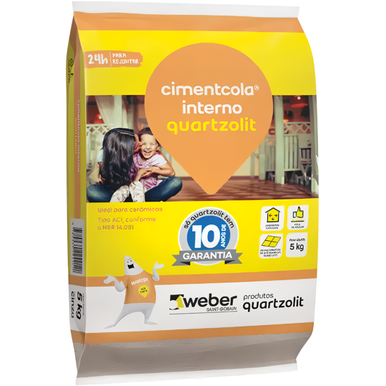 ARGAMASSA QUARTZOLIT TIPO ACI 05 KG CINZA USO INTERNO