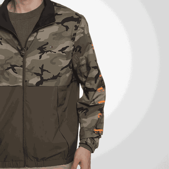 JAQUETA MASCULINA DUPLA FACE ESTAMPADA TOMMY HILFIGER