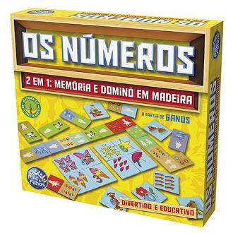 OS NUMEROS EM MADEIRA 2903 - 48 PCS - UN - PAIS E FILHOS