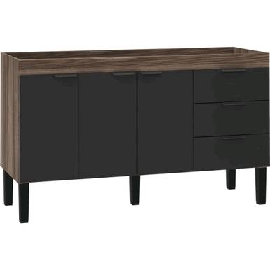 GABINETE MDF PARA COZINHA COZIMAX FLAMINGO 1.50 M TAMARINDO/PRETO