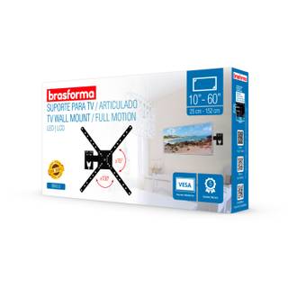 SUPORTE P/ TV ARTICULADO 10" A 60" - BRA3.0 - UN - BRASFORMA