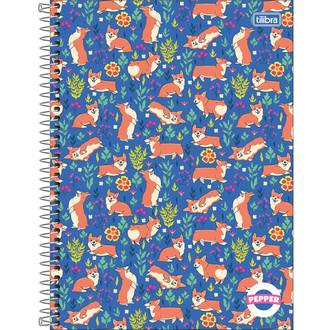 CADERNO UNIV CAPA DURA 1X1 80FLS - PEPPER FEM - PCT 4 - TILIBRA