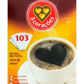 FILTRO DE PAPEL 103 C/30 - UN - 3 CORACOES
