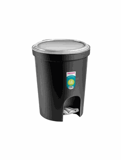 LIXEIRA PLASTICA C/PEDAL 6,6L - SR274/20 - PRETO - UN - SANREMO