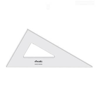 ESQUADRO S/ESCALA ACRILICO 60 28CM - 2628 - UN - TRIDENT