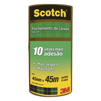 FITA DE EMPACOTAMENTO 45X45 5802 - MARROM - PCT 4 - 3M
