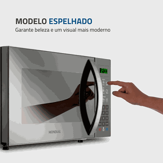 MICRO-ONDAS 34 LTS 220V MO-02-34-E - CINZA/ESPELHADO - UN - MONDIAL