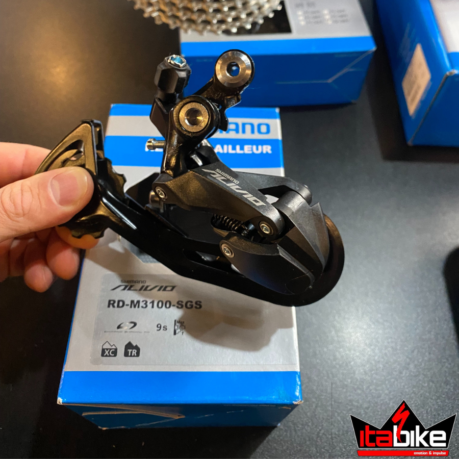 Câmbio Traseiro Shimano Original Alivio 9V RD-M3100 Preto