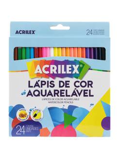 LAPIS DE COR AQUARELAVEL 24 CORES - C/PINCEL - C/24 - UN - ACRILEX