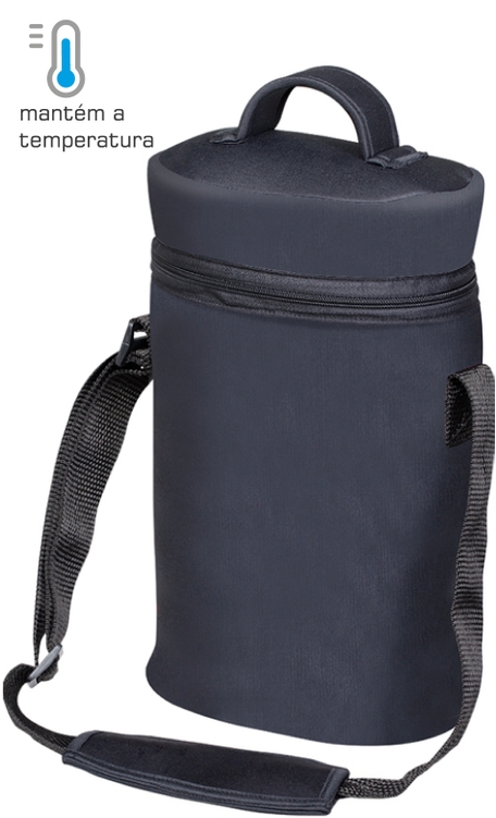 Maleta em Neoprene Boccati para 2 garrafas (preta)
