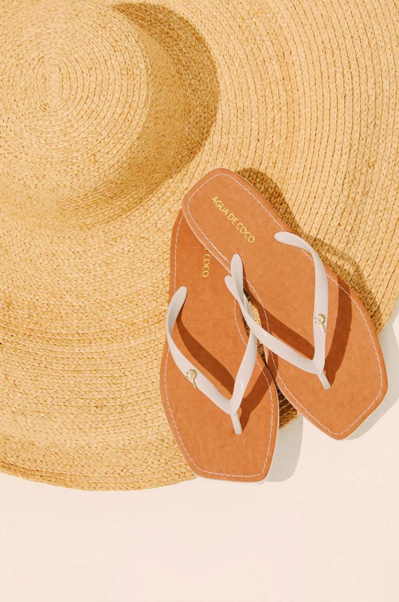 Chinelo tiras mistura tropical white