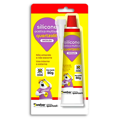 SILICONE ACÉTICO MULTIUSO QUARTZOLIT INCOLOR 50g