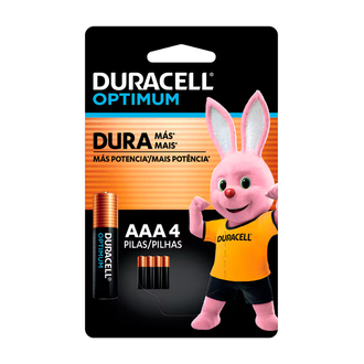 PILHA ALCALINA AAA PALITO COM 4 UNIDADES - UN - DURACELL