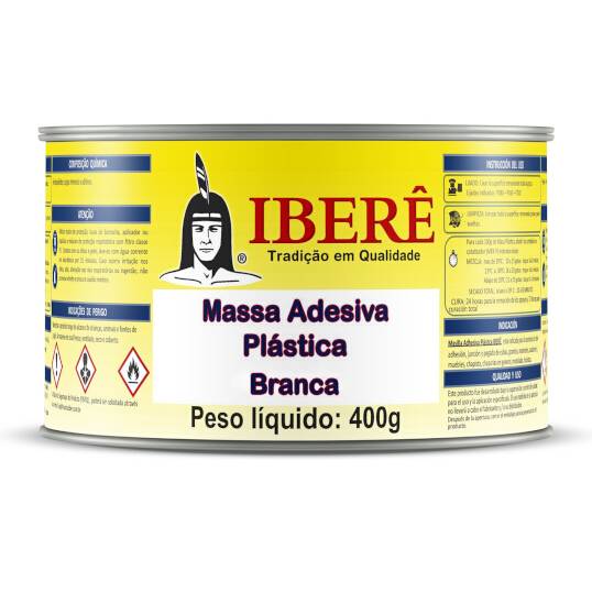 MASSA PLÁSTICA ADESIVA IBERÊ BRANCO 400g
