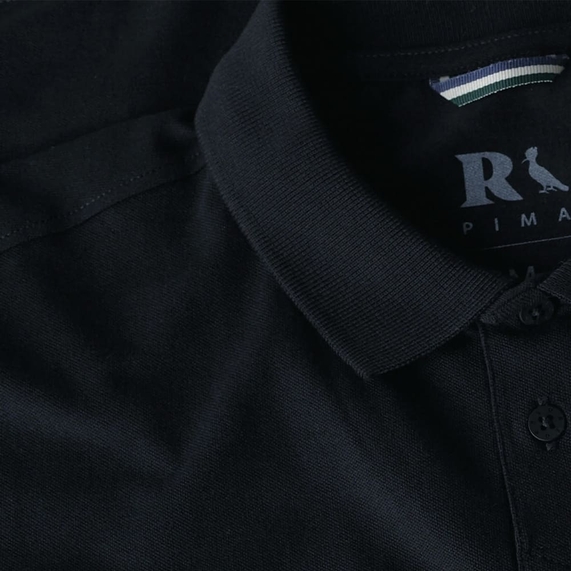 POLO RESERVA MASCULINA PIMA PIQUET PRETA