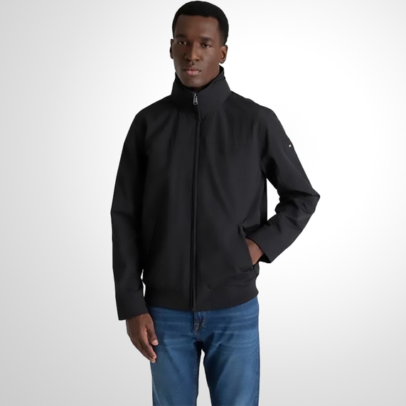 JAQUETA MASCULINA SUSTAINABLE REGATTA PRETA TOMMY HILFIGER