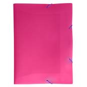 PASTA ELASTICO PLASTICA A4/FULL COLOR - 0442 - PINK - UN - DELLO