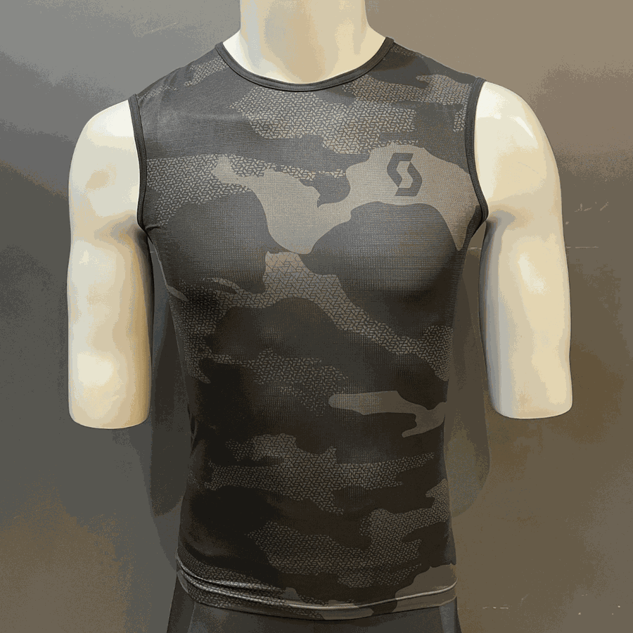 Segunda Pele Scott S/Manga Masculina Camuflada