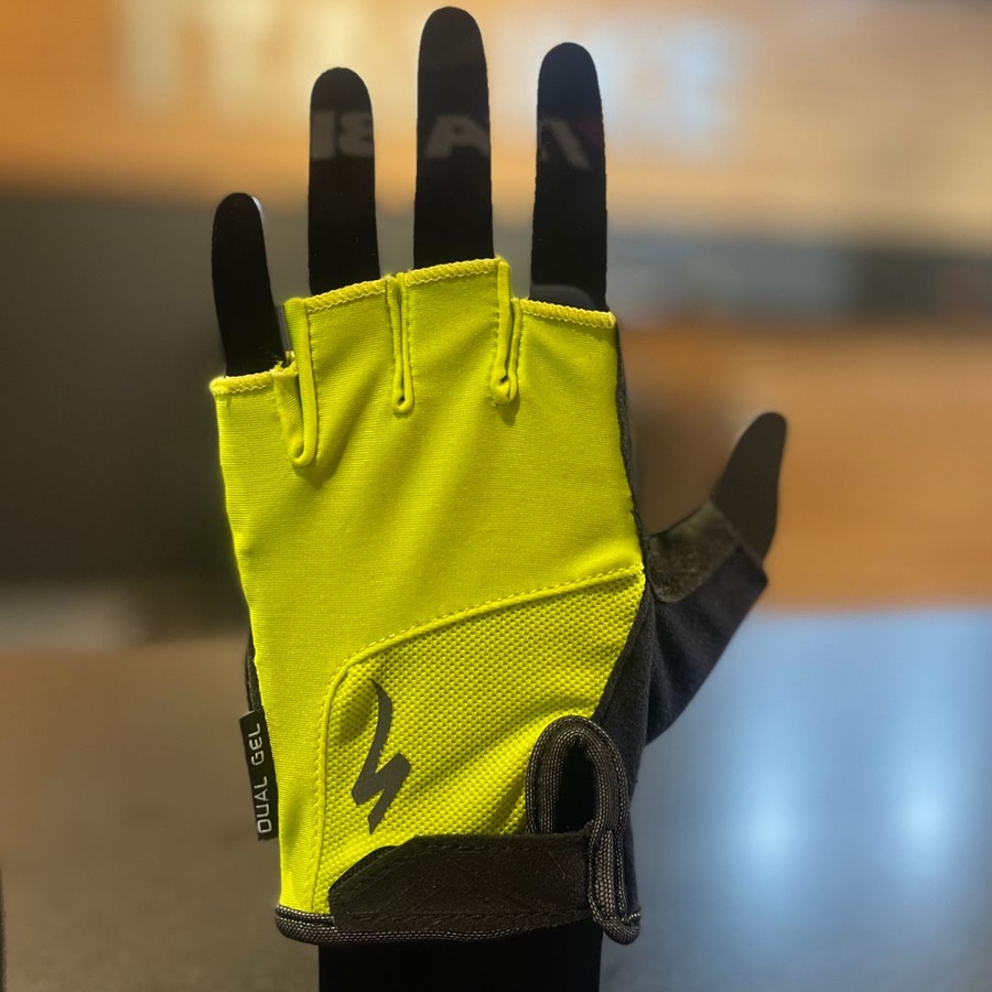 Luva Specialized Dedo Curto Dual Gel Masculina Verde Limão