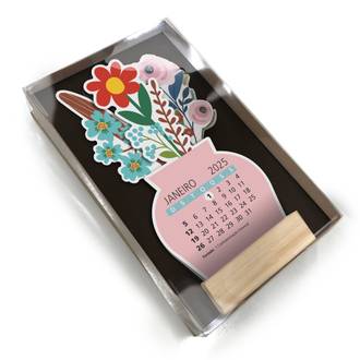 CALENDARIO ANUAL VASINHO FLOR 2354 - UN - FINA IDEIA