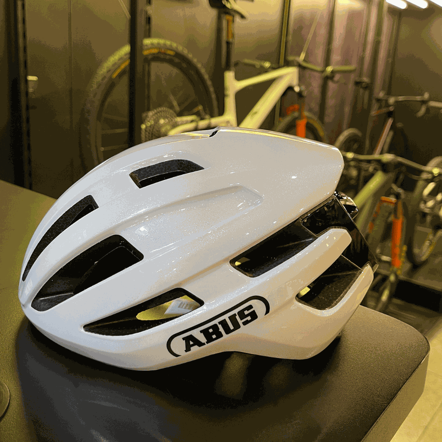 Capacete Abus Powerdome Branco Brilhante