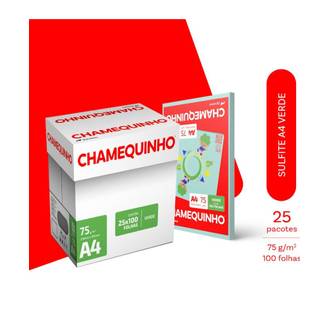 PAPEL CHAMEQUINHO  75G 100FLS - VERDE - CX 25 - CHAMEX