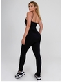 CONJUNTO FIT HYPER TOP ALÇA CALÇA COM BOLSOS COS ALTO PRETO - 2