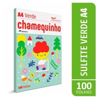 PAPEL CHAMEQUINHO  75G 100FLS - VERDE - UN - CHAMEX