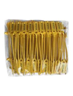 LACRE P/ MALOTE C/100 AMARELO P16AMN - 16CM - UN - FORTSEAL