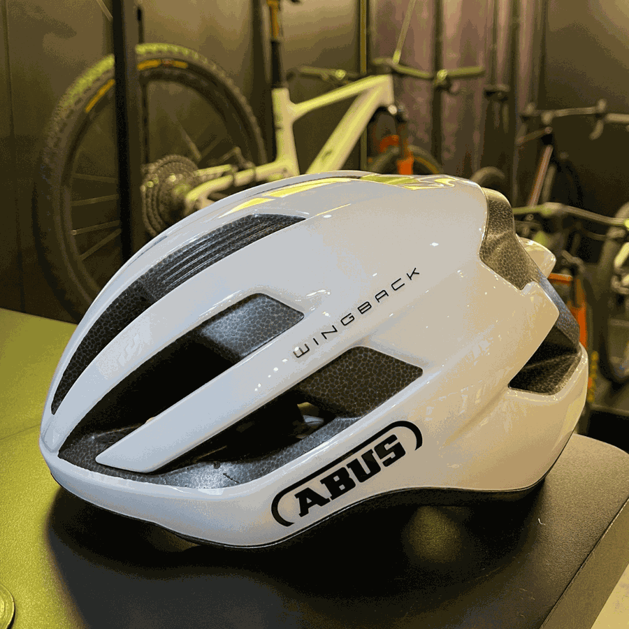 Capacete Abus Wingback Branco Brilhante 