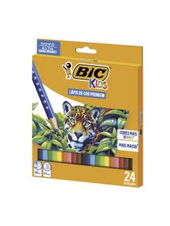 LAPIS DE COR KIDS PREMIUM MADEIRA - C/24 - PCT 6 - BIC
