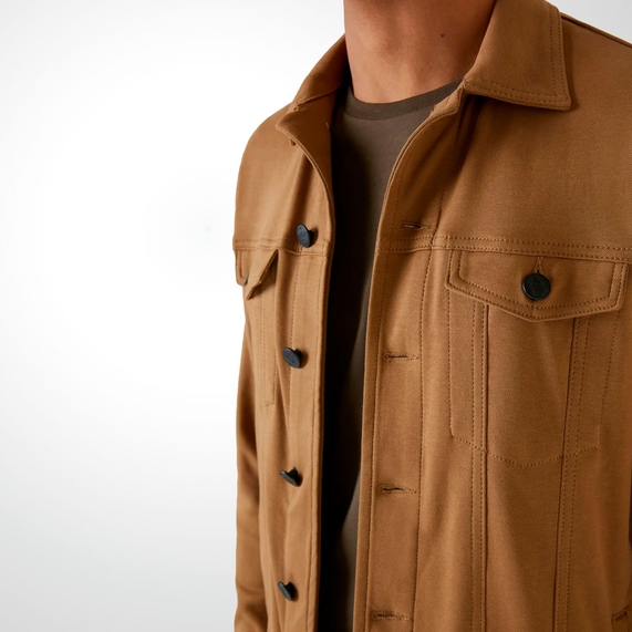 JAQUETA MASCULINA MOLETOM 247 CARAMELO OFICINA