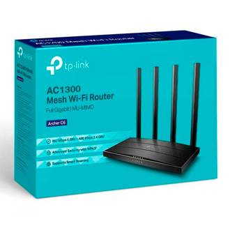 ROTEADOR WIFI GIGABIT AC1300 ARCHER C6 GIGA - PRETO - UN - TP-LINK