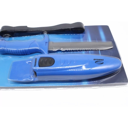 FACA HAMMER SEM PONTA SEA SUB AZUL