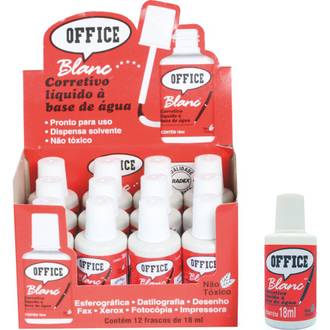 CORRETIVO LIQUIDO OFFICE 18ML  - CX 12 - RADEX