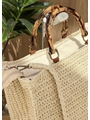 BOLSA DE PALHA GRANDE QUADRADA TRANCOSO OFF WHITE - 2