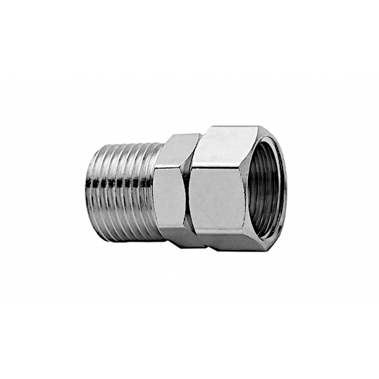 NIPLE DE 1/2 COM PORCA GIRATÓRIA COBRE CROMADO BLUKIT