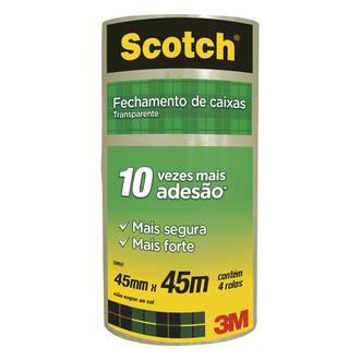 FITA DE EMPACOTAMENTO 45X45 5802 - TRANSPARENTE - PCT 4 - 3M