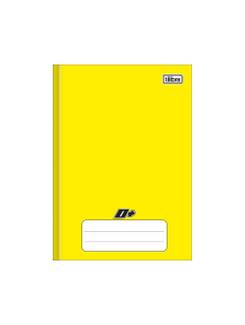 CADERNO 1/4 BROCHURA CAPA DURA 96FLS - D+ COLOR - AMARELO - PCT 10 - TILIBRA