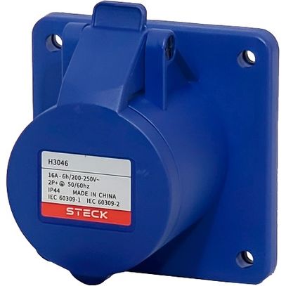 TOMADA EMB TRITON 2P+T 16A 380/440V 9H VM H3049 STECK