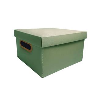 CAIXA ORGANIZADORA MEDIA C/ TAMPA - LINHO - 2205 - VERDE OLIVA - UN - DELLO