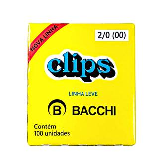 CLIPS GALVANIZADO N.2/0 C/100  - PCT 25 - BACCHI