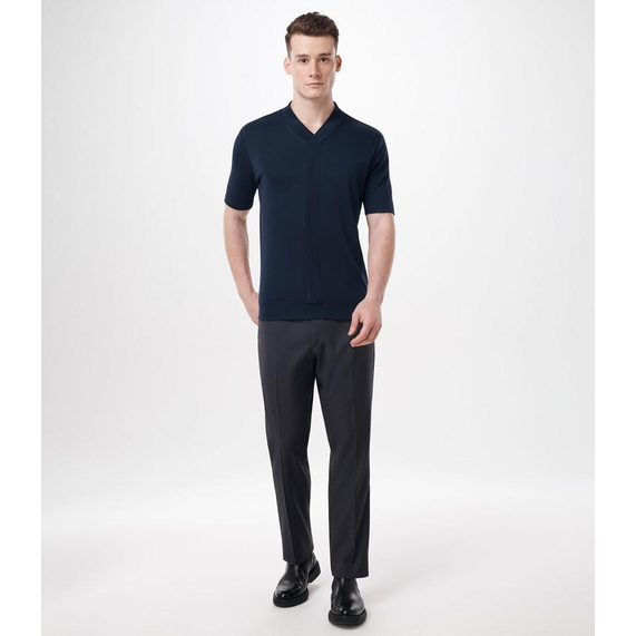 CAMISETA MASCULINA ALGODÃO PIMA AZUL ESCURO RICARDO ALMEIDA