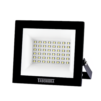 REFLETOR TR LED SLIM TASCHIBRA PRETO 50W BIVOLT