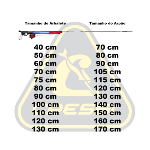 ARBALETE COMANCHE PRO DUE CRESSI VERMELHO